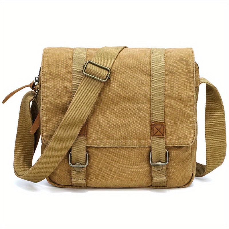 Vintage Canvas Messenger Bag Casual Shoulder Bag For Men Women