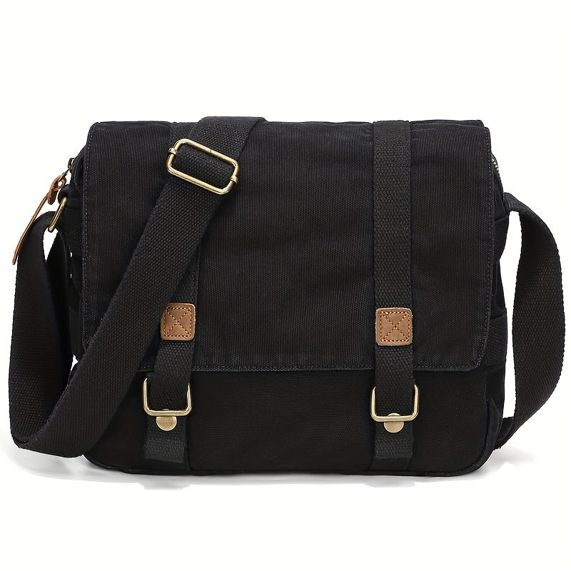 Vintage Canvas Messenger Bag Casual Shoulder Bag For Men Women