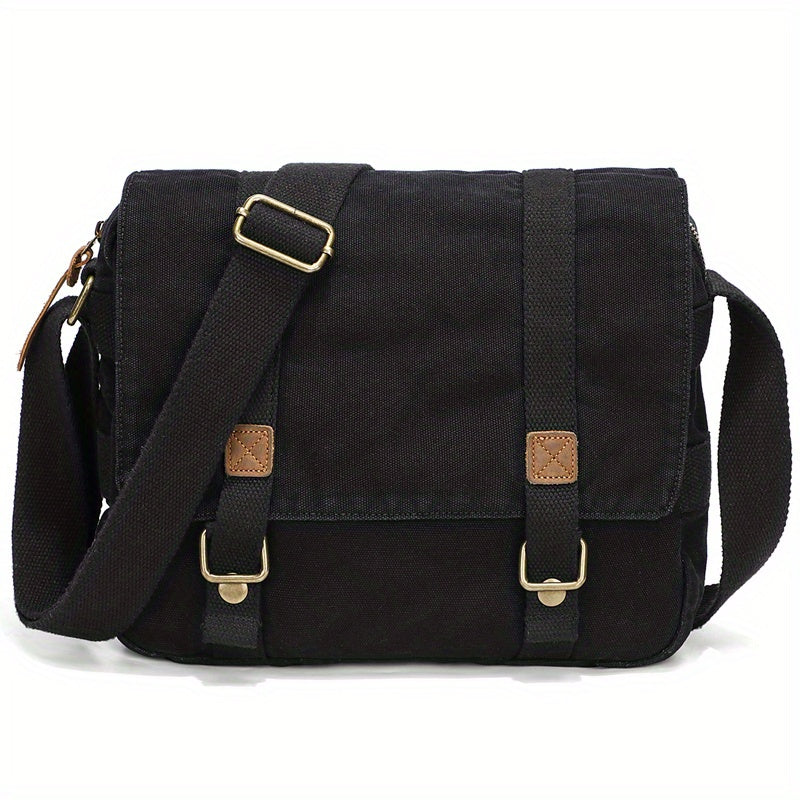 Vintage Canvas Messenger Bag Casual Shoulder Bag For Men Women