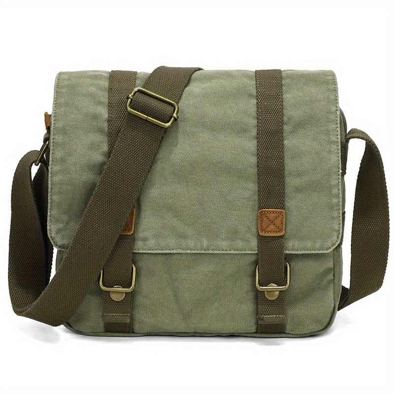 Vintage Canvas Messenger Bag Casual Shoulder Bag For Men Women