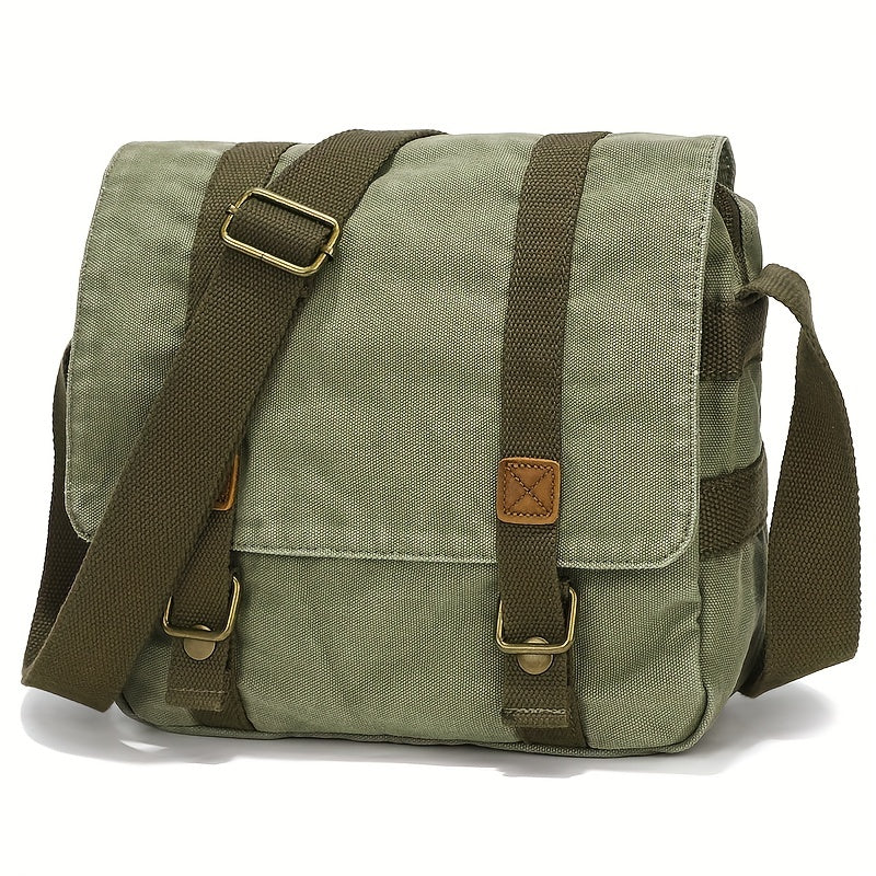 Vintage Canvas Messenger Bag Casual Shoulder Bag For Men Women