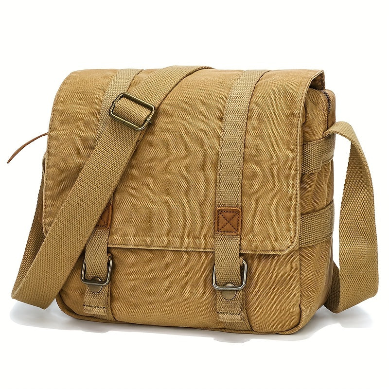 Vintage Canvas Messenger Bag Casual Shoulder Bag For Men Women