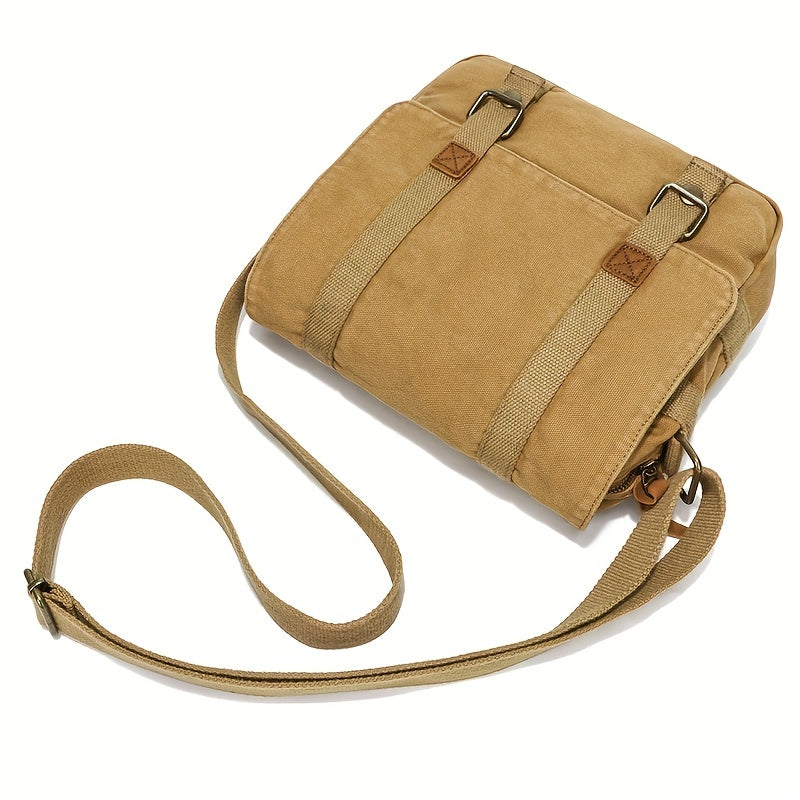 Vintage Canvas Messenger Bag Casual Shoulder Bag For Men Women
