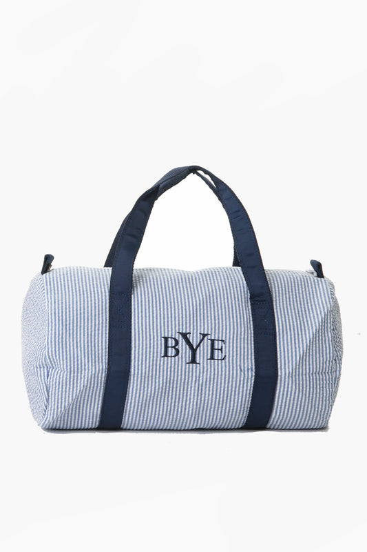 Blue Seersucker Baby Duffel