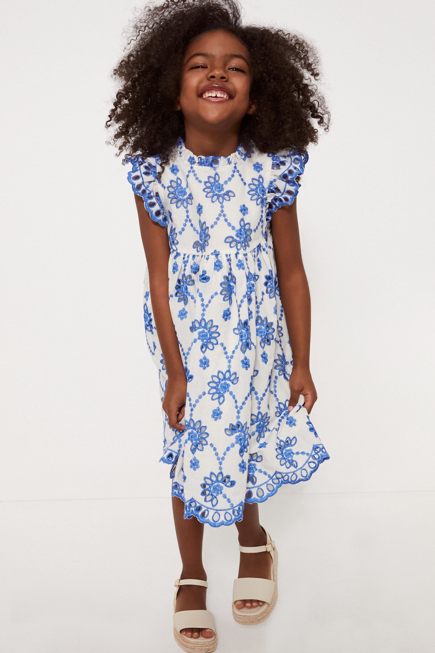 Blue Eyelet Cynthia Dress