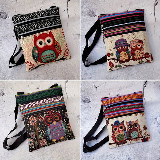 Creative Style Cute Owl Crossbody Bag, Personality Creative Shoulder Bag, Versatile Large Capacity Bag