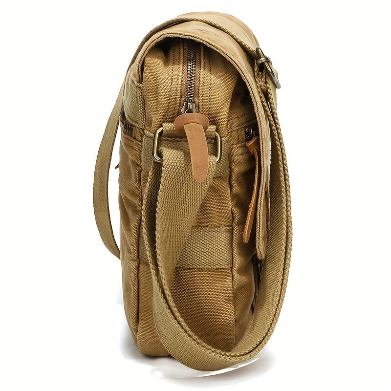 Vintage Canvas Messenger Bag Casual Shoulder Bag For Men Women